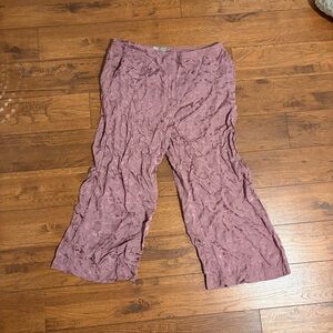Lilac Satin-Like Pants